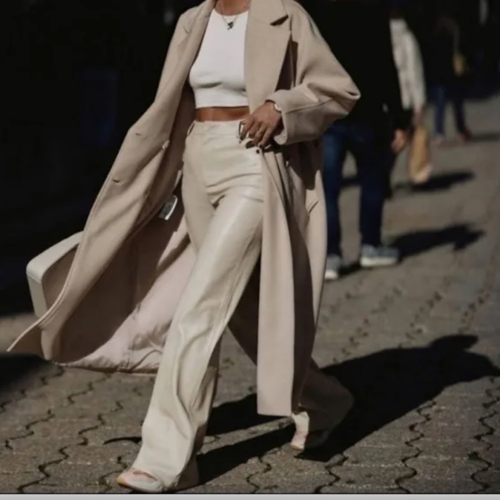 Zara Cream Wide Leg Pants